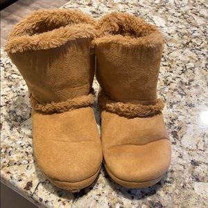 Fuzzy Brown Slippers